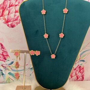 14k Gold plated Clover set